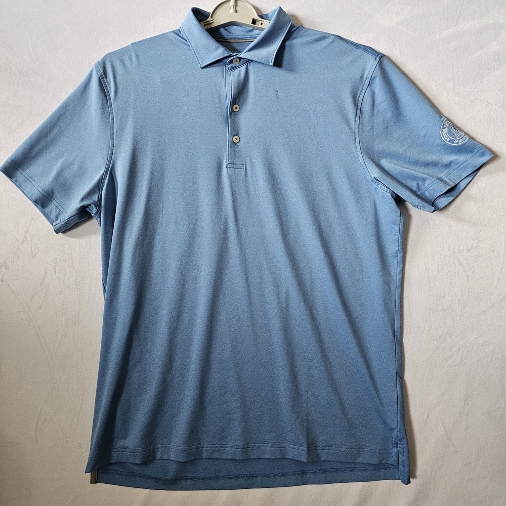 Johnnie O Polo Shirt Mens Size Large National Guard Association Mississippi Blue